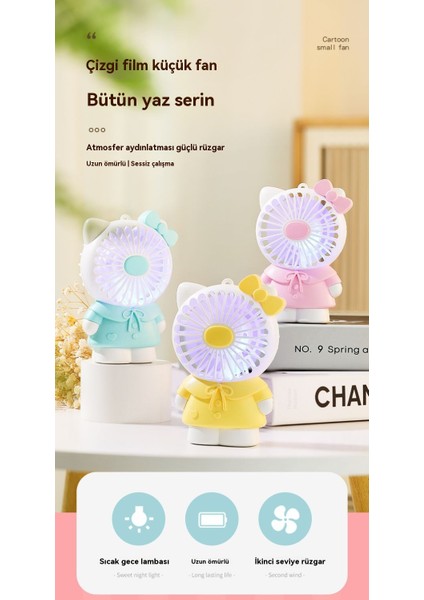 Cacaopiggy Elektrikli Fan Küçük Öğrenci Taşınabilir El USB Şarj Uzun Ömürlü (Yurt Dışından) fırsatları