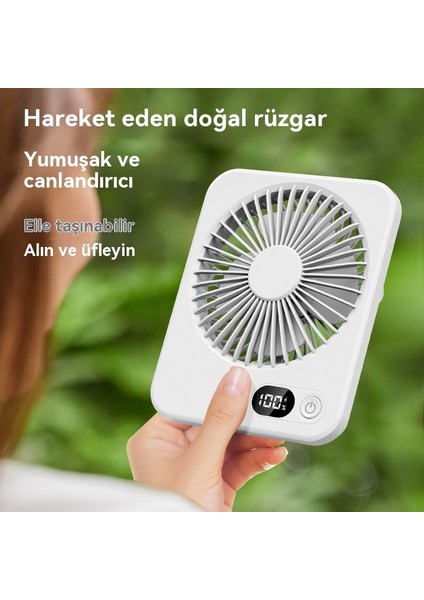 Cacaomasaüstü Küçük Fan Mini Taşınabilir Ofis Masası Öğrenci Yurdu USB Şarj Fanı Küçük Duvara Monte Fan (Yurt Dışından)