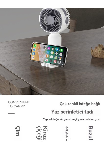 Cacaohandheld Portable, Small Fan, USB Charging Wireless Student, Handheld Fan, Fruit Shape (Yurt Dışından)