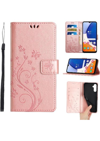 Samsung Galaxy A35 Kickstand Manyetik Kapatma Bilek Kayışı Pu Için Filp Durumda (Yurt Dışından)