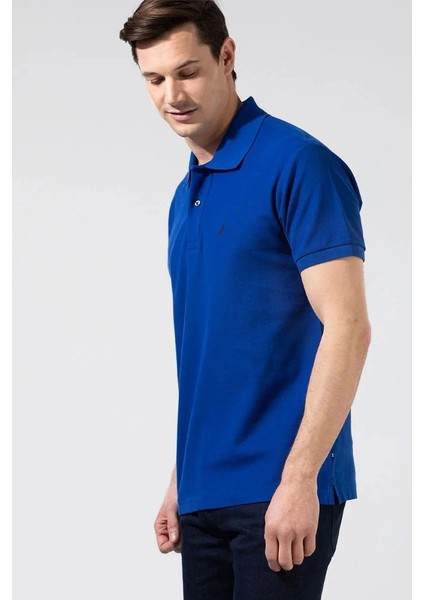 Nautıca  Erkek Classıc Fit Mavi Kısa Kollu Polo T-Shirt