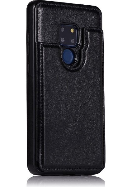 Manyi Mall Cüzdan Kılıf Huawei Mate 20 Kart Yuvaları Için Kickstand Pu Deri Çift (Yurt Dışından)