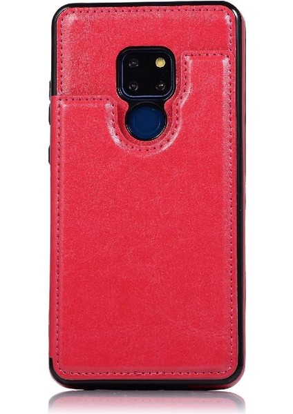 Manyi Mall Cüzdan Kılıf Huawei Mate 20 Kart Yuvaları Için Kickstand Pu Deri Çift (Yurt Dışından)