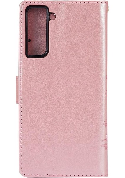 Samsung Galaxy S21 Fe 5g Için Filp Durumda Kickstand Bilek Kayışı Kart Tutucu (Yurt Dışından) fırsatları