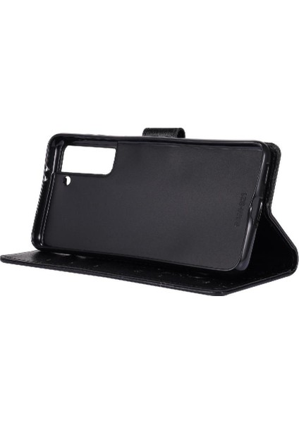 Samsung Galaxy S21 Fe 5g Için Filp Durumda Kickstand Bilek Kayışı Kart Tutucu (Yurt Dışından) fırsatları