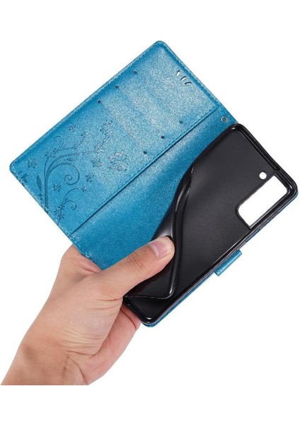 Samsung Galaxy S21 Fe 5g Için Filp Durumda Kickstand Bilek Kayışı Kart Tutucu (Yurt Dışından) modelleri