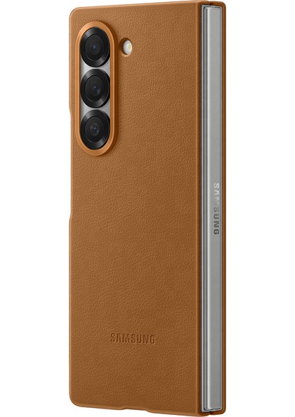 Galaxy Fold6 Vegan Deri Kılıf - Taba indirimleri