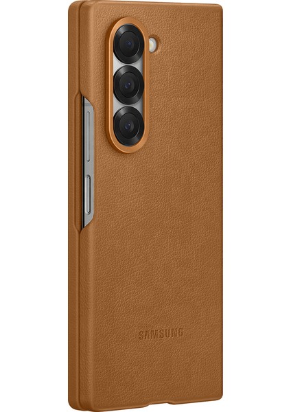 Galaxy Fold6 Vegan Deri Kılıf - Taba