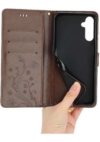 Samsung Galaxy A15 Için Filp Durumda 5g Pu Deri Kart Tutucu Kickstand Bilek (Yurt Dışından)