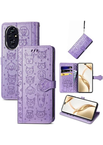 Onur Için Flip Case 200 Pro Kısa Kayış Deri Kılıf Darbeye Karikatür (Yurt Dışından) fırsatları