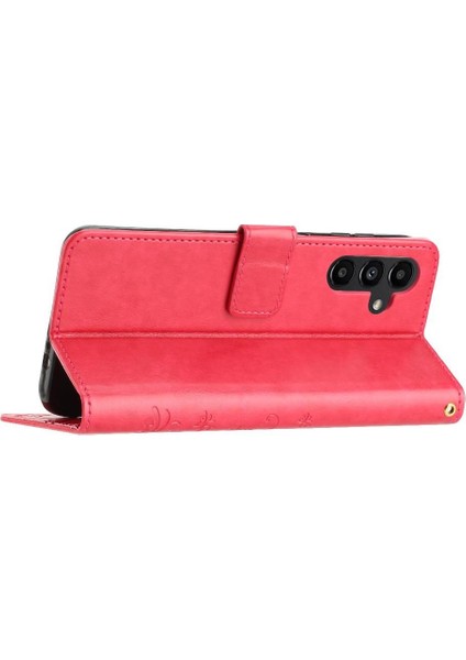 Samsung Galaxy A34 Pu Deri Manyetik Kapatma Kickstand Için Filp Durumda (Yurt Dışından)