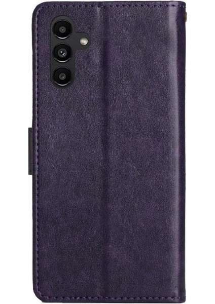 Samsung Galaxy A34 Pu Deri Manyetik Kapatma Kickstand Için Filp Durumda (Yurt Dışından)