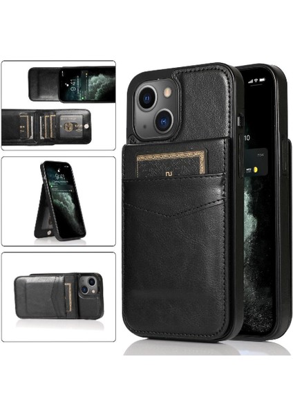 Kredi Kartı Tutucu Kılıf Cüzdan Premium ile IPhone 13 ile Uyumlu (Yurt Dışından)