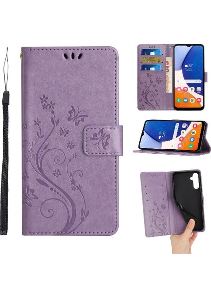 Samsung Galaxy Filp Kart Tutucu Için Kickstand Durumda Bilek Kayışı Pu (Yurt Dışından)