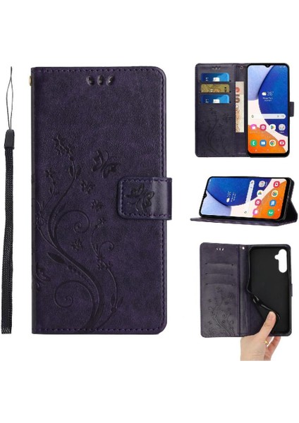 Samsung Galaxy Filp Kart Tutucu Için Kickstand Durumda Bilek Kayışı Pu (Yurt Dışından)