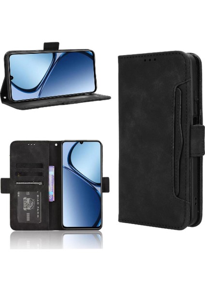 Realme C63 4g Için Kılıf Deri Cüzdan Kapak Manyetik Kapatma Ayarlanabilir (Yurt Dışından)
