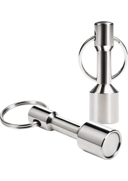 Mıknatıslı Anahtarlık - Güçlü Neodyum Mıknatıslı Askı Manyetik Anahtarlık 12MM - 2 Adet