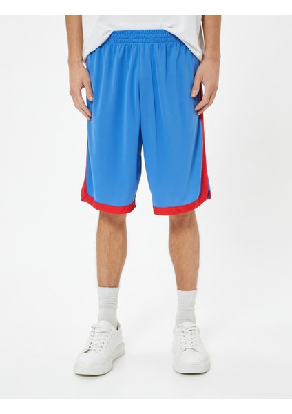 Spor Şort Oversize Beli Lastikli Diz Altı Biyeli