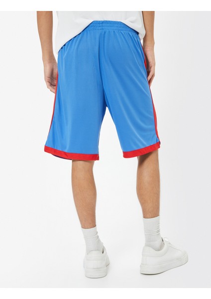 Spor Şort Oversize Beli Lastikli Diz Altı Biyeli