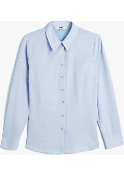 Poplin Gömlek Uzun Kollu Klasik Yaka Slim Fit