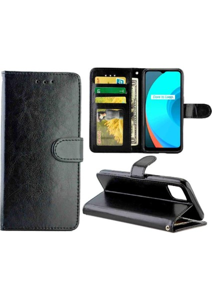 Realme C11 Manyetik Kapatma Kart Tutucu Pu Deri Kickstand Için Flip Case (Yurt Dışından) modelleri