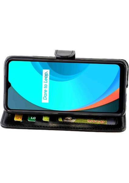 Realme C11 Manyetik Kapatma Kart Tutucu Pu Deri Kickstand Için Flip Case (Yurt Dışından) fırsatları