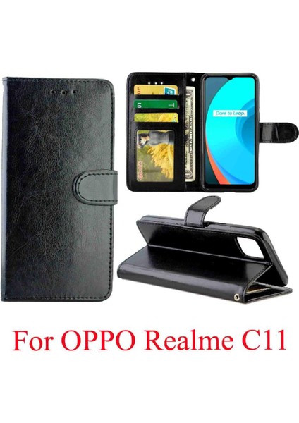Realme C11 Manyetik Kapatma Kart Tutucu Pu Deri Kickstand Için Flip Case (Yurt Dışından) indirimleri