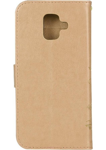 Samsung Galaxy A6 2018 Kickstand Manyetik Kapatma Kartı Pu Için Filp Durumda (Yurt Dışından)