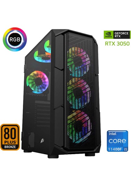 XSR658 I5 11400F 16GB Ram 1tb M.2 Nvme SSD 6gb RTX3050 27"curved 180Hz Oyun Bilgisayarı fiyatları