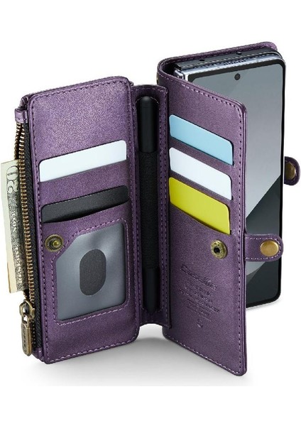 Samsung Galaxy Z Için Crossbody Durumda Kat 6 5g Kılıf Cüzdan Rfıd Engelleme (Yurt Dışından)