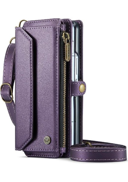 Samsung Galaxy Z Için Crossbody Durumda Kat 6 5g Kılıf Cüzdan Rfıd Engelleme (Yurt Dışından)