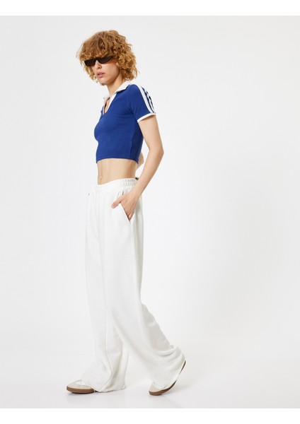 Polo Yaka Tişört Kaşkorse Biyeli Kısa Kollu Slim Fit