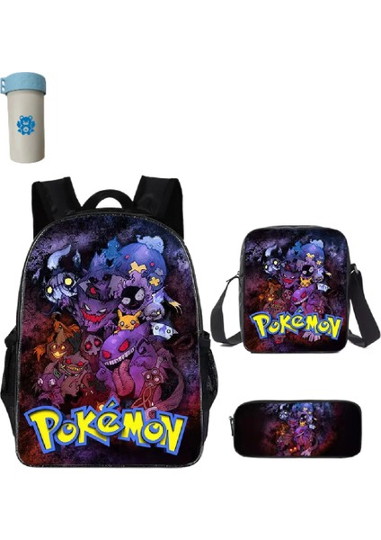 Pokemon Çocuklar Okul Sırt Çantası Saklama Çantası Kawaii Pikachu Çizgi Film Karakteri Öğrenci (Yurt Dışından)