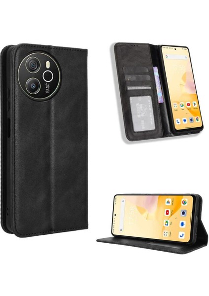 Blackview Oscal Tiger 12 Pu Deri Cüzdan Manyetik Kapatma Için Kılıf (Yurt Dışından)