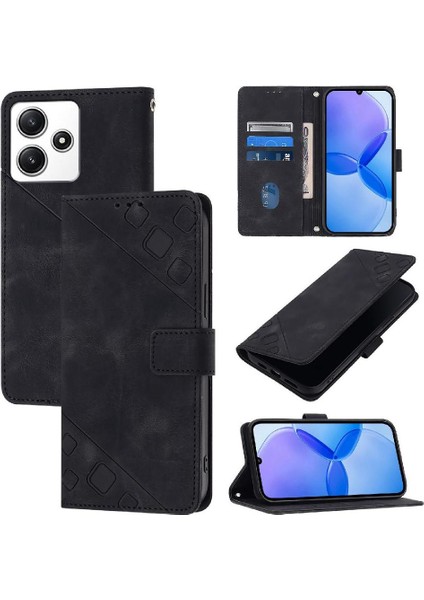 Xiaomi Redmi Için 12 4g Manyetik Deri Kart Tutucu Cüzdan Kapak Çevirin (Yurt Dışından)