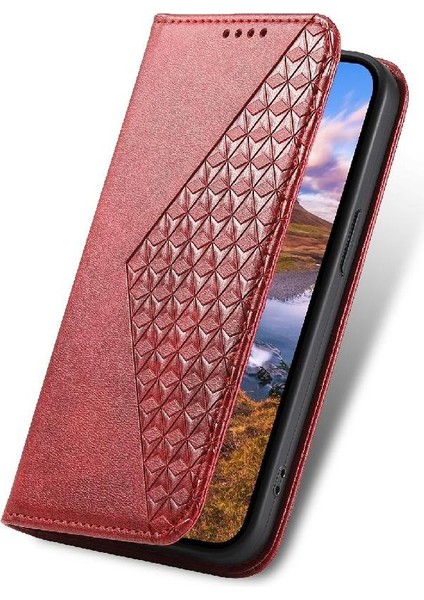 Realme 11 4g Standı Günlük Kullanım Için Flip Case El Kayışı Cüzdan Eşkenar Dörtgen Şekli (Yurt Dışından)