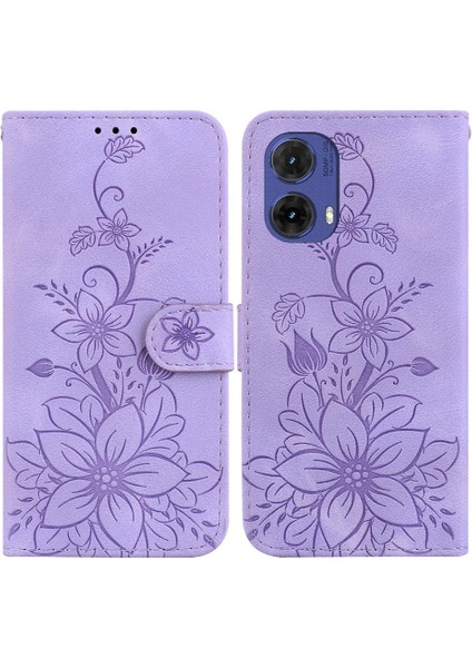 Motorola S50 Neo Kart Tutucu Kickstand Manyetik Kabartmalı Için Flip Case (Yurt Dışından)