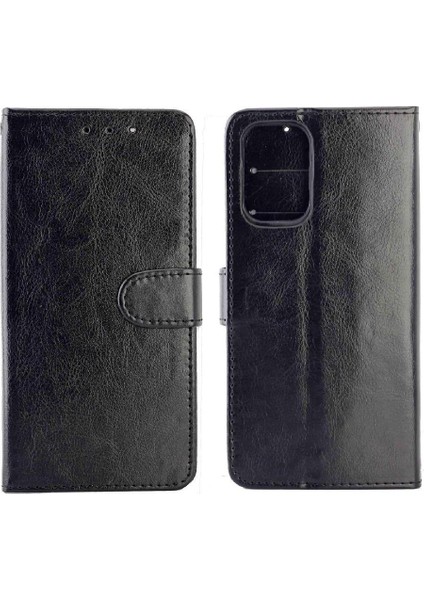 Xiaomi Redmi Not 10 Için Flip Case 4g Kickstand Manyetik Kapatma Kartı Pu (Yurt Dışından)