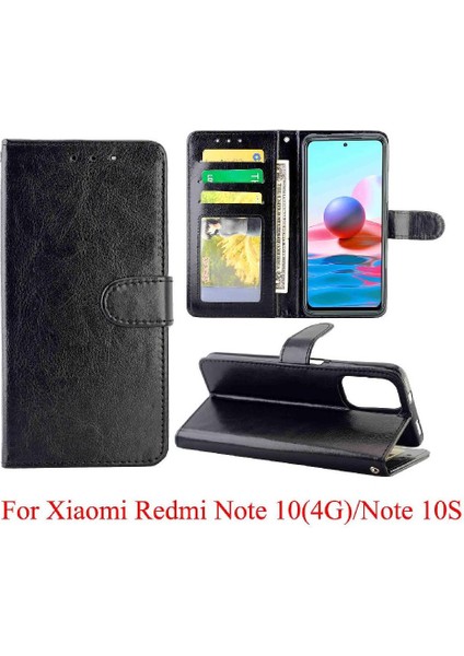 Xiaomi Redmi Not 10 Için Flip Case 4g Kickstand Manyetik Kapatma Kartı Pu (Yurt Dışından) fırsatları
