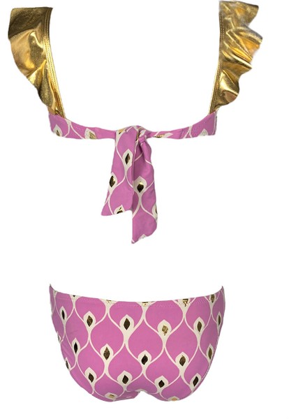 Pembe Gold Detaylı Kız Çocuk Bikini by Nessi Byrd fiyatları