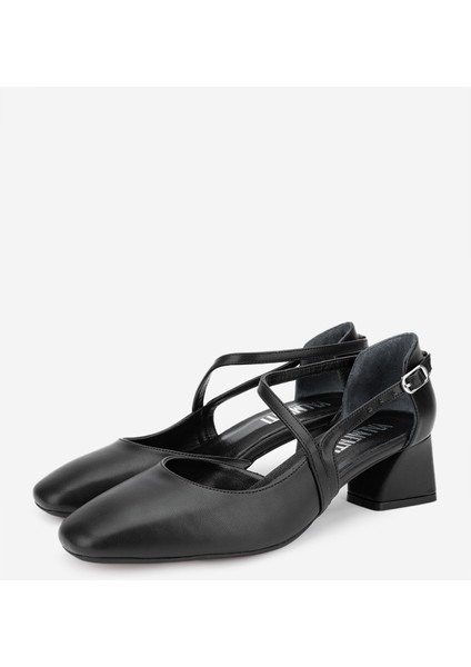 Terza Kadın Siyah Cilt Hakiki Deri Topuklu Ayakkabı 1027 551 Bn Ayk Y24 indirimleri