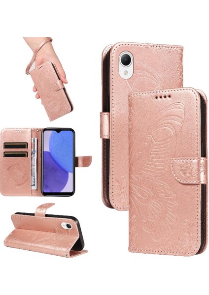 Samsung Galaxy A23E/A23S Yüksek Kaliteli Deri Kredi ile Flip Case (Yurt Dışından)