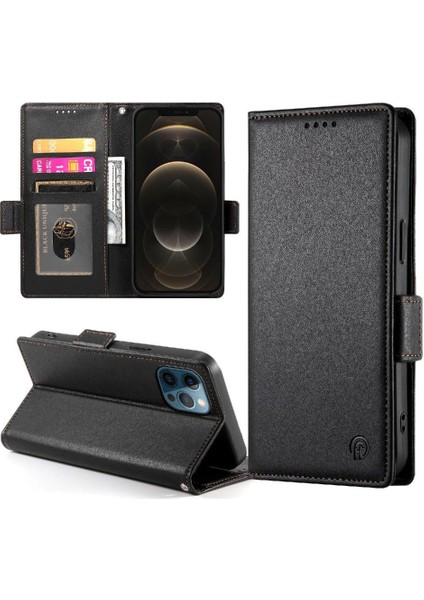 IPhone 12 Için Flip Case Pro Max Günlük Kullanım Flip Cüzdan Kartvizit Yuvaları (Yurt Dışından)