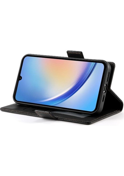 Samsung Galaxy A34 5g Için Flip Case Iş Çevir Cüzdan Kart Yuvaları Günlük (Yurt Dışından) fırsatları