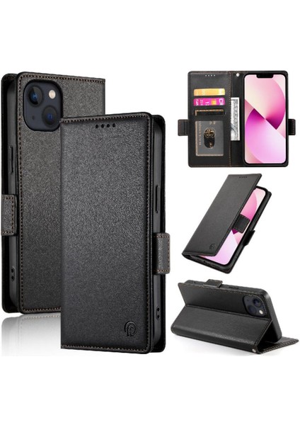 IPhone 13 Kart Yuvaları Için Flip Case Günlük Kullanım Cüzdan Iş Çevirme (Yurt Dışından)