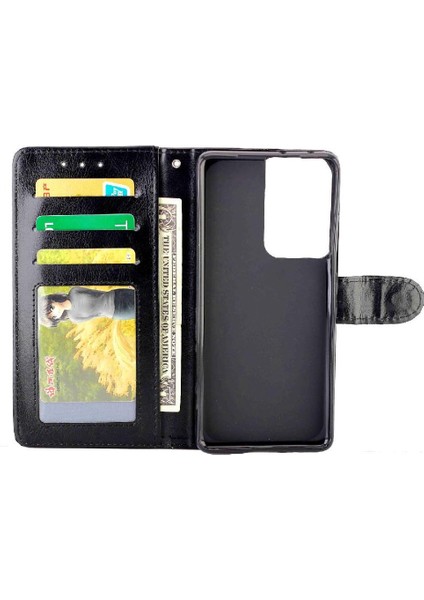 Samsung Galaxy S21 Ultra 5g Kart Tutucu Kickstand Manyetik Için Flip Case (Yurt Dışından) modelleri