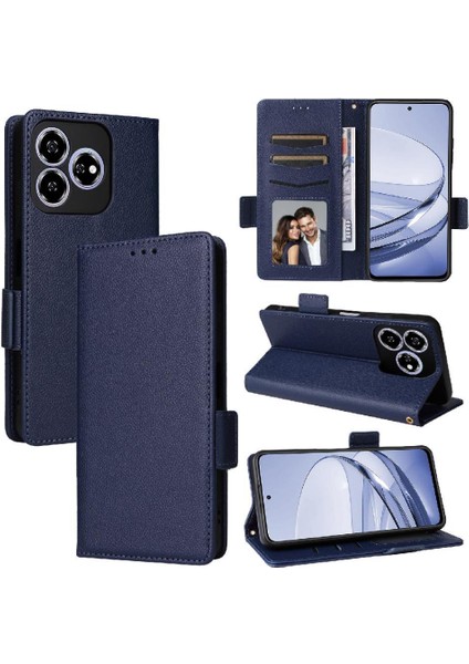 Zte Akson 60 4g Manyetik Kart Yuvaları Tutucu Pu Deri Yan Toka (Yurt Dışından)