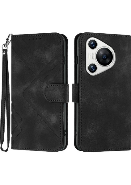 Kart Yuvası Standı Manyetik Pu ile Huawei Pura 70 Flip Cüzdan Için Flip Case (Yurt Dışından)
