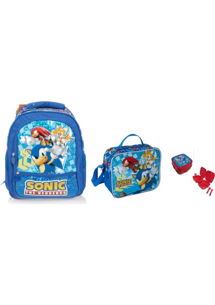 Sonıc Okul Çantası Beslenme Çantası ve Beslenme Kabı