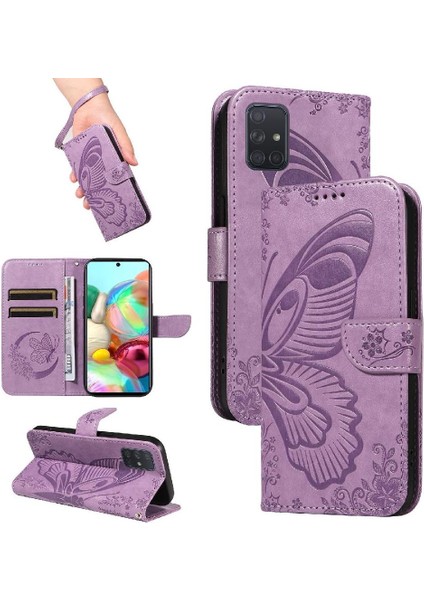 Samsung Galaxy A51 4g Için Flip Case Kredi Kartı ile Ayrılabilir El Kayışı (Yurt Dışından)
